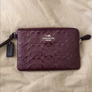 Coach Corner Zip Wristlet